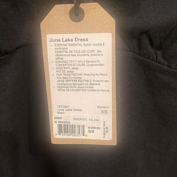 NWT prAna June Lake Dress size XS black - Picture 2 of 7